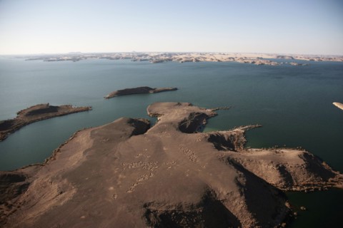 Lac Nasser, vue aérienne