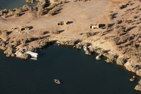 Lac Nasser, vue aérienne