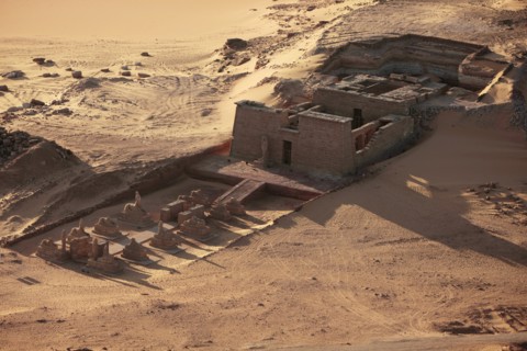Temple de Ouadi es-Sébouah, vue aérienne