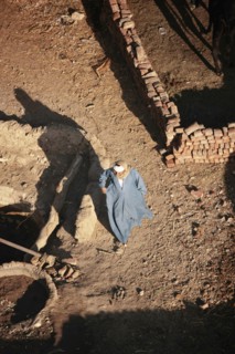Scène de la vie quotidienne aux environs de Louxor