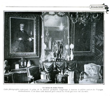 French novelist Jules Verne's living room