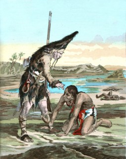 Illustration in 'Life and Surprising Adventures of Robinson Crusoe'