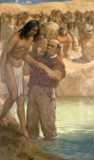 Native being baptised in Philadelphia