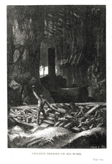 Illustration de "Les Travailleurs de la Mer", de Victor Hugo