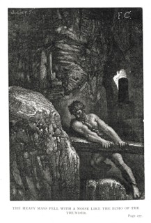 Illustration of "Toilers of the Sea", by Victor Hugo