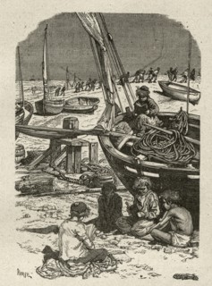 Illustration of "Toilers of the Sea", by Victor Hugo