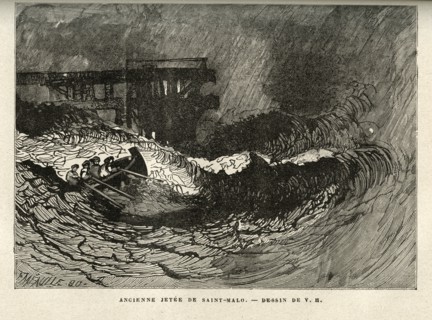 Illustration of "Toilers of the Sea", by Victor Hugo