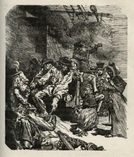 Illustration de "Les Travailleurs de la Mer", de Victor Hugo