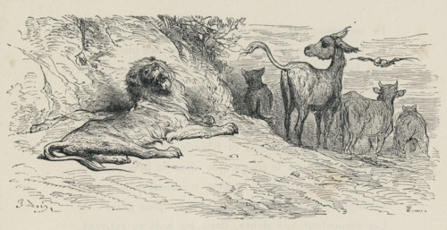 Fable "Le Lion devenu vieux"