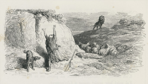 Fable "Le Pâtre et le lion"