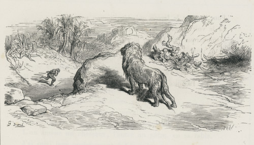 Fable "Le Pâtre et le lion"
