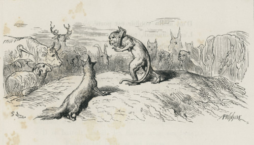 Fable "Le Renard, le singe et les animaux"