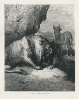 Fable "Le lion, le loup et le renard"