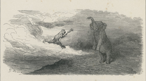 Fable "L'Eléphant et le singe de Jupiter"