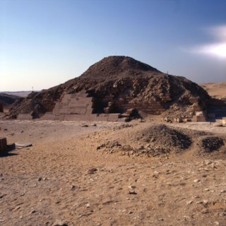 Saqqarah, pyramide d’Ounas, vestige du revêtement