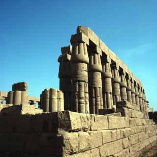 Luxor, Exterior view of the festival court of Amenophis III