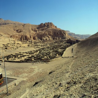 Deir el-Medina, Village of the craftsmen of the Theban necropolis, seen from the Southeast