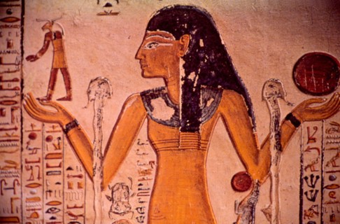 Tomb of Ramses VI. Nut "Chetayt" giving birth to all forms of light