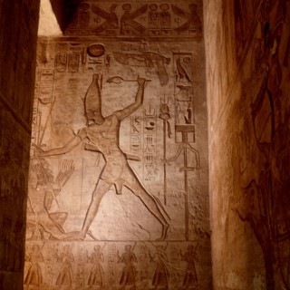 Abu Simbel, Large temple of Ramses II. Pronaos