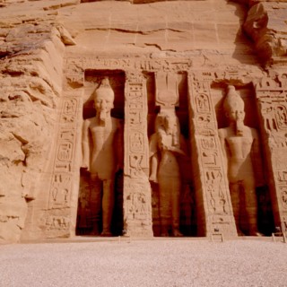 Abu Simbel, small temple. Façade, south side