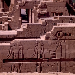 Kôm Ombo : Vue des parties hautes du temple