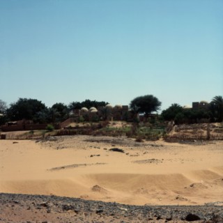 Boundary between desert and farming