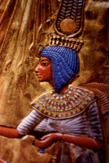 Tombe de Toutankhamon : détail du trône