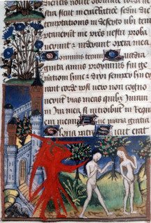 Manuscript of the Hours of Rohan-Montauban: Adam and Eve driven out of Paradise