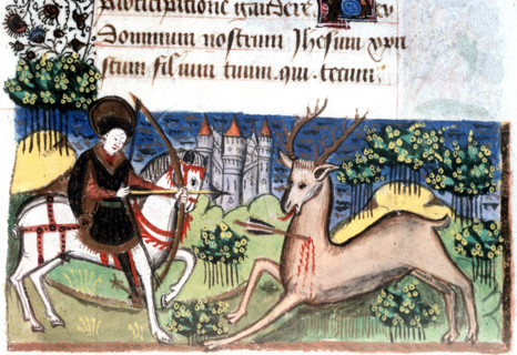 Manuscript of the Hours of Rohan-Montauban: Cynegetic story - running doe