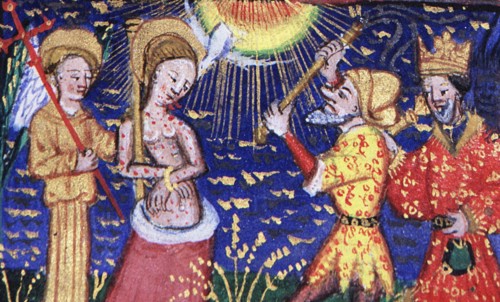 Manuscrit des Heures de Rohan-Montauban : Sainte Apolline et son martyr