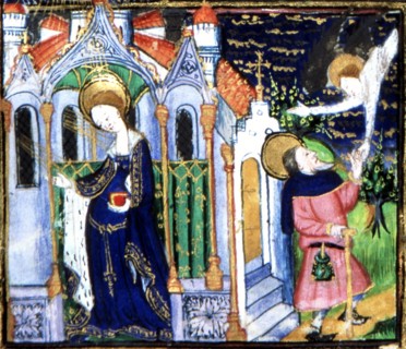 Manuscrit des Heures de Rohan-Montauban :  l'Annonciation