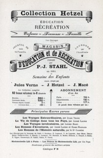 Collection Hetzel, Magasin d'éducation et de récréation, publicité
