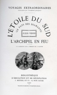 Jules Verne, "L'Etoile du Sud. Le Pays des diamants. L'Archipel en feu", page de garde