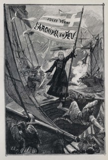 Jules Verne, "L'Archipel en feu", frontispice