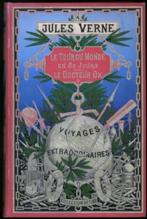 Jules Verne, "Le tour du monde en 80 jours. Le Docteur Ox", couverture