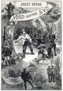 Jules Verne, "Nord contre sud", frontispice