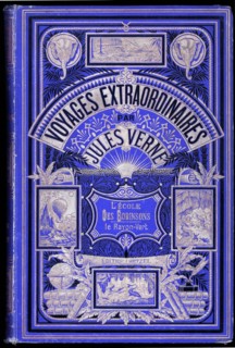Jules Verne, "L'Ecole des Robinsons. Le Rayon vert", couverture
