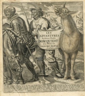 Don Quichotte et Sancho Panza. Titre-frontispice.