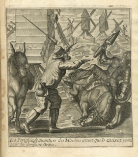 The adventures of Don Quichotte and Sancho Pansa. Illustration
