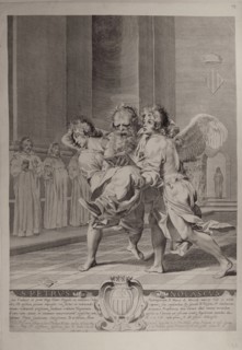 Saint Pierre de Nolasque porté à l'office divin par deux anges