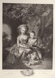 (d'après) Vigée Lebrun, Marie-Thérèse Charlotte de France et le dauphin Louis Joseph Xavier de France