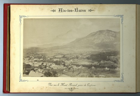 The French city of Aix-les-Bains: view over the Mont Revard from Tresserve