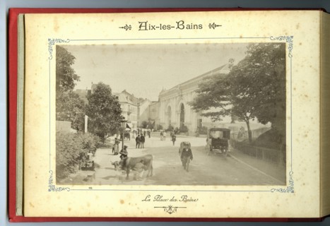 The French city of Aix-les-Bains: the Place des Bains
