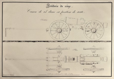 Traité d'artillerie : Canon de 24 dans sa position de route