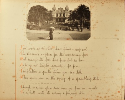 Travel diaries of an English family in Monte Carlo in 1912