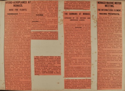 Travel diaries of an English family in Monte Carlo in 1912