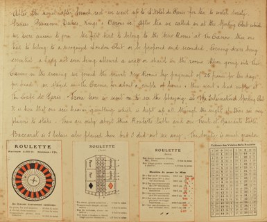 Travel diaries of an English family in Monte Carlo in 1912