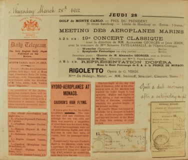 Travel diaries of an English family in Monte Carlo in 1912