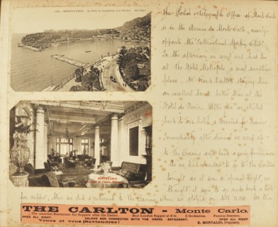 Travel diaries of an English family in Monte Carlo in 1912