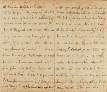 Travel diaries of an English family in Monte Carlo in 1912